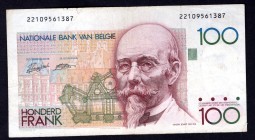 Belgium 100 Francs 1978 - 1981 (ND)
P# 140a; aVF