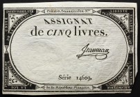 France 5 Livres 1793
P# A76; 10 Brumaire An II (31.10.1793); # 14609
