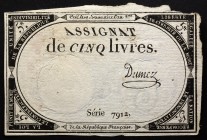 France 5 Livres 1793
P# A76; 10 Brumaire An II (31.10.1793); # 7912