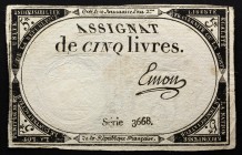 France 5 Livres 1793
P# A76; 10 Brumaire An II (31.10.1793); # 3668