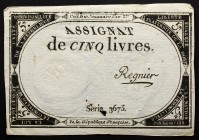 France 5 Livres 1793
P# A76; 10 Brumaire An II (31.10.1793); # 3675