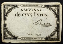 France 5 Livres 1793
P# A76; 10 Brumaire An II (31.10.1793); # 17334