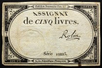 France 5 Livres 1793
P# A76; 10 Brumaire An II (31.10.1793); # 10225