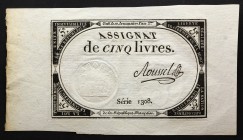 France 5 Livres 1793
P# A76; 10 Brumaire An II (31.10.1793); # 1308