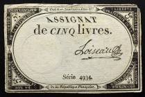 France 5 Livres 1793
P# A76; 10 Brumaire An II (31.10.1793); # 4934