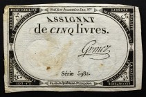 France 5 Livres 1793
P# A76; 10 Brumaire An II (31.10.1793); # 5982