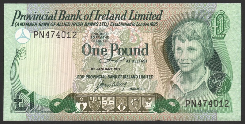 Nothern Ireland 1 Pound 1977
P# 247a; № PN 474012; UNC; RARE!