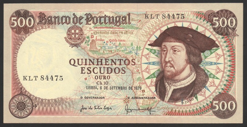 Portugal 500 Escudos 1979
P# 170b; № KLT 84475; UNC; "John II of Portugal"; RAR...