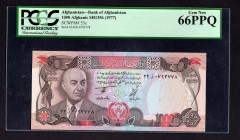 Afghanistan 1000 Afghanis 1977 SH1356 PCGS 66
P# 53c; PCGS Currency 66 Superb Gem New. Rare in this grade.