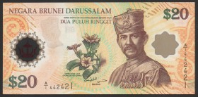 Brunei 20 Dollars 2007 Commemorative
P# 34a; UNC; Polymer