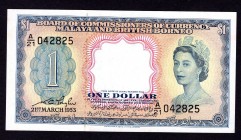 Malaya & British Borneo 1 Dollar 1953
P# 1: UNC. Very rare in this grade! Price in Pick 180$!!!