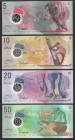 Maldives 5-10-20-50 Rufiyaa 2015 -2017
P# 28, 27, 26, 26A; UNC; Polymer; Set 4 PCS