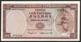Timor 100 Escudos 1963
P# 28; № 632450; UNC; "R.D. Aleixo"