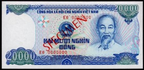 Vietnam 20000 Dong 1991 (1993) Specimen
Pick# 110S; # EO 0000000; Specimen; UNC