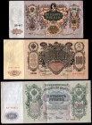 Russia Lot of 3 Banknotes 1910 -1919
5000 R 1919, 100 R 1910, 500 R 1912. F-VF.
