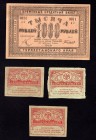 Russia Turkestan 1000 Roubles 1920 and 3 x 40 Roubles
S# 1173. No watermark.