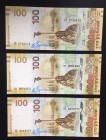 Russian Federation 100 Roubles 2015 Commemorative 3 Pieces
P# 275a(Radar Number)-275b-275c; UNC