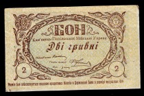 Ukraine 2 Hryvni 1919 Kamenets-Podilski
P# R-15133; City Government;Yellow underprint; XF