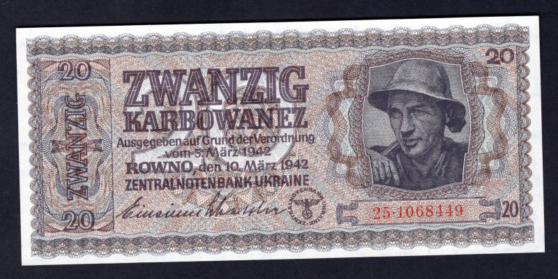 Ukraine 20 Karbovantsiv 1942
P# 53; Series 25-1068449