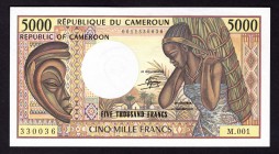 Cameroun 5000 Francs 1984
P# 22; Siganture 12. UNC. Rare. 100$ in Pick.