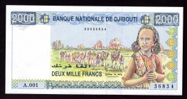 Djibouti 2000 Francs 1997
P# 40. UNC. Not common.