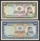 Guinea Portuguese 50 & 100 Escudos 1971
P# 44, 45; UNC; "Nuno Tristao"; Set 2 PCS