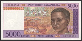 Madagascar 5000 Francs 1995
P# 78a; UNC