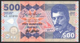 Zanzibar 500 Rupees 2017 Specimen
Gabris; UNC; Mintage: 1 250; Portrait of Freddie Mercury
