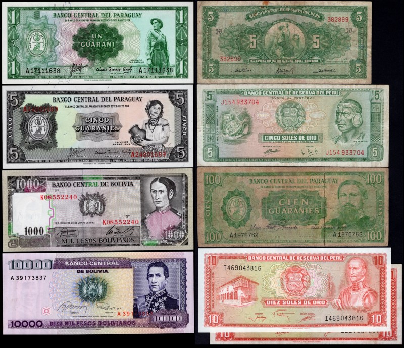 America Lot of 9 Banknotes 1952 -1976
Different Countries, Dates & Denomination...