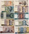 Brazil Lot of 10 Banknotes
Different Dates & Denominations; AUNC/UNC