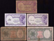 Egypt Lot of 5 Banknotes
Different Dates & Denominations