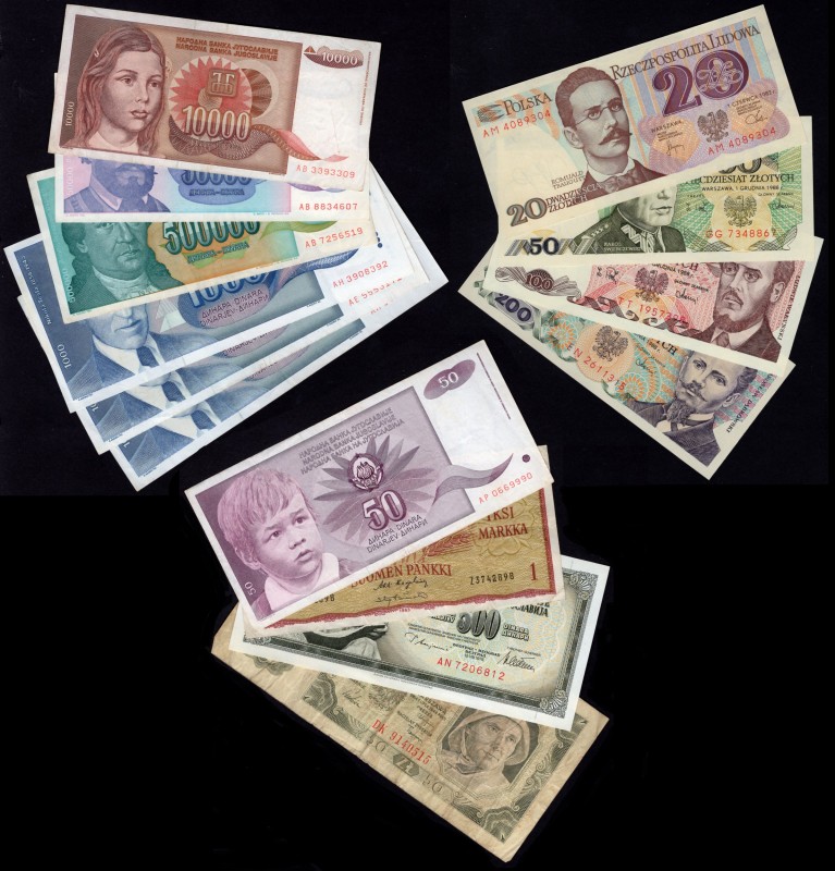 Europe Lot of 14 Banknotes 1978 - 1993
Different Countries, Dates & Denominatio...