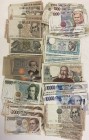Italy Lot of 116 Banknotes 1967 - 1990
Different Dates, Denominations & Literas Combinations