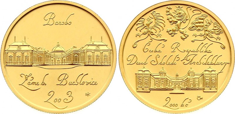 Czech Republic 2000 Korun 2003
KM# 69; Gold (.9999) 6,22g.; Subject: Baroque - ...