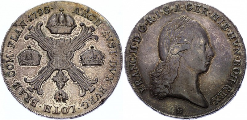 Austrian Netherlands 1 Kronentaler 1795 H - Gunzburg
KM# 62.1; Dav# 1180; Silve...