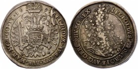 Hungary 1 Thaler 1691 KB - Kremnitz
Her# 732; Silver; Leopold I; VF