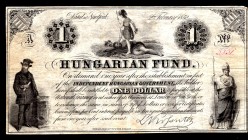 Hungary 1 Dollar / Fund 1852
Independent Hungarian Government. Rare condition for this type.