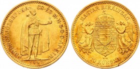 Hungary 10 Korona 1897 KB
KM# 485; Franz Joseph I; Gold (.900), 3.39 g. AUNC.