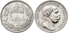 Hungary 1 Korona 1915 KB
KM# 492; Silver; BUNC