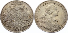 German States Bavaria 1 Konventionthaler 1758
KM# 501; Silver; Draped Bust; Maximilian III Josef