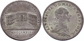 German States Brandenburg-Ansbach 1/2 Thaler 1767
KM# 279, Silver, VF+