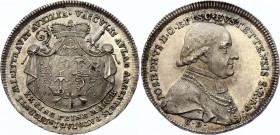German States Eichstatt 1/2 Konventionthaler 1796 Chronogramm
Cahn 150. Joseph von Stubenberg, 1790-1802. Munchen Mint. UNC. Full mint luster. Rare.
