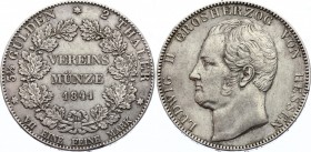 German States Hessen 2 Thaler 1841 (3 1/2 Gulden)
KM# 310; Ludwig II. Silver, XF.