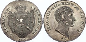 German States Julich-Kleve-Berg CassaThaler 1807 TS
Dav. 625. Joachim Murat, 1806-1808 CassaThaler 1807 TS, Düsseldorf Mint. XF+. Extremely rare.