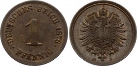 Germany - Empire 1 Pfennig 1876 D
KM# 1; Copper; UNC