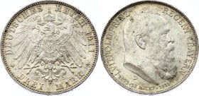 Germany - Empire Bavaria 3 Mark 1911 D Leopold
Jaeger# 49; Silver, Mintage 640000; AUNC; Deutsches Kaiserreich Bayern Bavaria 3 Mark 1911