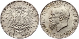 Germany - Empire Bavaria 3 Mark 1914 D
KM# 1005; Silver; Ludwig III