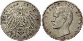 Germany - Empire Bavaria 5 Mark 1903 D
KM# 915; Silver; Otto; VF+/XF-