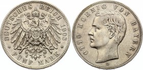 Germany - Empire Bavaria 5 Mark 1908 D
KM# 915; Silver; XF