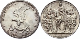 Germany - Empire Prussia 3 Mark 1913 A
KM# 534; Silver; Wilhelm II; 100 Years - Defeat of Napoleon